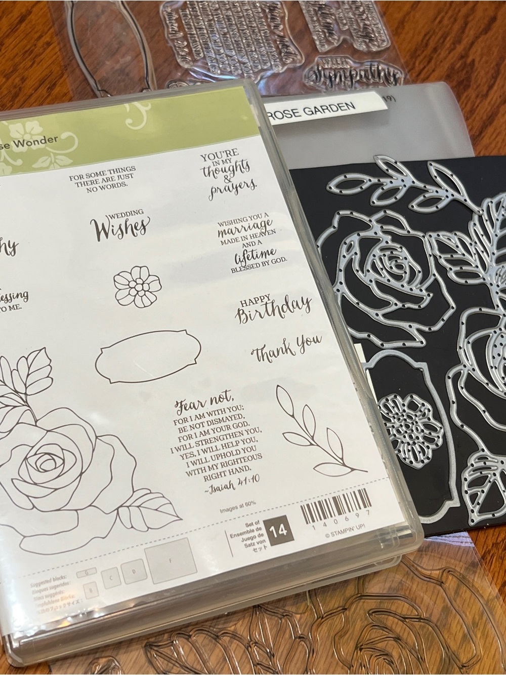 Retired Stampin’ Up! Rose Wonder Stamp Set & Rose Garden Thinlits Bundle